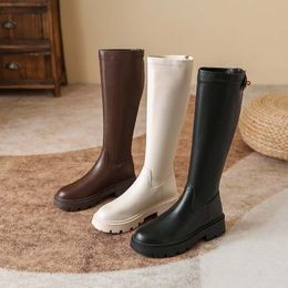 Boots Women Long Brand Design Soft Comfortable Genuine Leather Kneehigh Female Platform Riding 221123