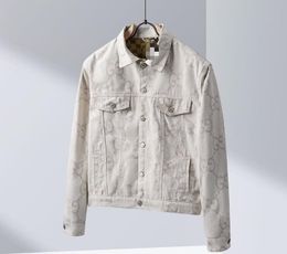 Herbst -Jeansjacken für Männer Jeans Jacke Revers Mantel Herrenkleidung