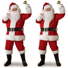 Theme Costume Santa Claus Cosplay Daddy In Clothes Dressed At The Christmas Of Men Five Bunslot Suit For Warm Adults 221122