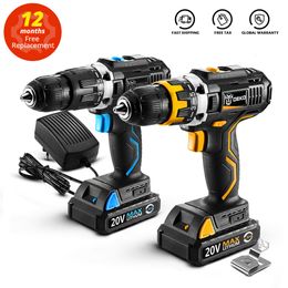 Electric Drill GCD20DU Series Screwdriver Cordless Impact DU3 Only Fast charger 12" Metal Chuck 20V 15Ah Liion battery 221122