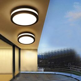 Ceiling Lights 24/30W Aluminum Brief Outdoor LED Light Bathroom Balcony Aisle Corridor Porch Waterproof Panel