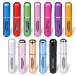 5ML Refillable Perfume Spray Bottle Aluminum Spray Atomizer Portable Travel Cosmetic Container Perfumes Bottles DH0498