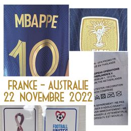 Home Textile 2022 Match Worn Player Issue MBAPPE Dembele Rabiot GIROUD GIREZMANN Maillot Soccer Patch Badge