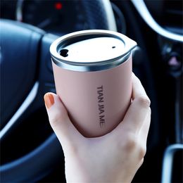 Mugs 300ml Coffee Stainless Steel Thermos Cup Tea Water Vacuum Insulated Travel Car Household Office 221122