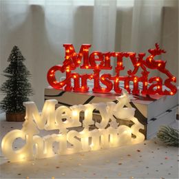 Christmas Decorations 2023 Year Xmas Merry LED Letter Tag Light String Fairy Garland Home Noel 221123