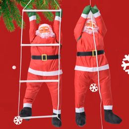 Christmas Decorations Christmas Pendant Ladder Rope Climbing Santa Claus Hanging Doll Xmas Tree Decor 221123