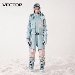 Skiing Suits Thick Men Women Ski Jumpsuit Outdoor Sports Snowboard Jacket Warm Jump Suit Waterproof Winter Clothes Overalls Hooded 221122