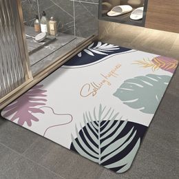 Bath Mats Water Absorbent Tropical Palm Printed Carpet Non-slip Floor Mat Nordic Modern room Doormat Oil-proof Kitchen Rug 221123