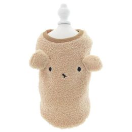 Dog Apparel Plush Puppy Apparel Lovely 3D Ears Decoration Cats Dog Clothes Warm Poodle Tactic Pet Vest Soft Fuzz Autumn Winter Suppl Dhjlf