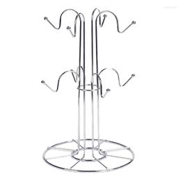 Hooks Tree Shape 8 Mug Holder Coffee Mugs Tea Cup Storage Rack For Countertop Kitchen Organiser Bar Accessory