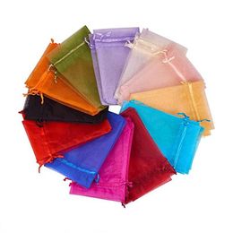 Packing Bags 100Pcs/Lot Jewelry Bag Organza Gift Bags Reuseable Packing Dstring Pouches Earring Package For Christmas Baby Shower Dr Dhvzg