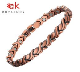 Pulseiras de bio de energia magnética de cobre puro pulseiras de pulseira para mulheres ímã de cura ímã de pressão arterial jóias femininas inteiras 21037828705