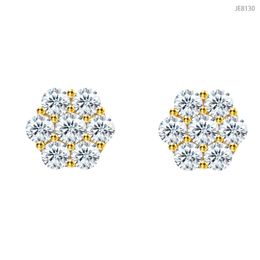 925 Sterling Silver Yellow White Gold Plated Shiny Moissanite Diamond Earrings for Men Women for Nice Gift