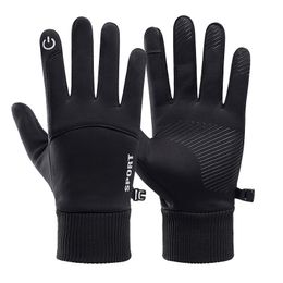 Ski Gloves Five Fingers Gloves Men Winter Waterproof Cycling Outdoor Sports Running Motorcycle Ski Touch Screen Fleece Nonslip Warm Full W221123