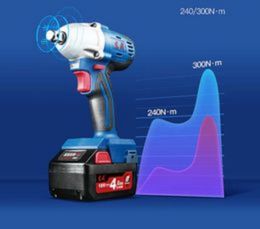 Dongcheng 18V 4.0Ah Rechargeable Brushless Impact Wrench 1/2" Cordless-Electric-Wrench 300N.m M12-M18