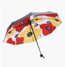 Mini Pocket AntiUV Protection 5 Folding Sun Umbrella Portable Travel Windproof Rain Women Pocket Children Umbrellas1418975