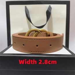 2023 Fashion width 2.8cm BELTS classic Ladies designer belt in red white yellow black Casual letter smooth buckle belt with box AG2