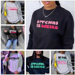 Kadın Tasarımcı Sweatshirtler Sıradan Stil Pullover Sonbahar Kış Mektubu Baskılı Hoodie Uzun Kollu Yuvarlak Boyun Artı Beden Kazak 12 Renk