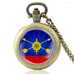 Pocket Watches Vintage USSR Russian Strategic Missile Force PBCH Glass Dome Quartz Watch Men Women Military Pendant Jewellery Gifts