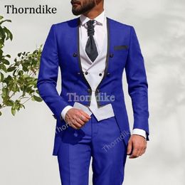 Mens Suits Blazers Thorndike Elegant Wedding Party Suit For Men Solid Slim Fit 3 Pieces Set Groom Groomsmen Tuxedos Custom Terno Masculino 221123