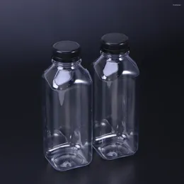 Storage Bottles Bottlewith Empty Caps Water Mini Reusableplastic Juicing Lids Containers Pet Jars Favor Drink Fridge8Oz