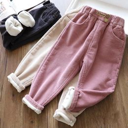 Trousers Harem Pants Corduroy Children Outfits Tracksuit Winter Cotton Kids Outwear pants Boys Girls Casual Warm Loose 221123