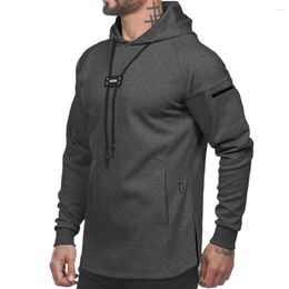 Men's Hoodies 2022 Autumn European And American Fashion Brand Loose Solid Color Pullover Hoodie Running Sports Jacket Men
