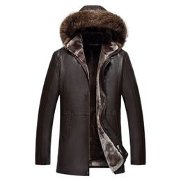 Men's Leather Faux Winter Parka Real Fur Long Plush Thick Oversize Sheepskin Jackets for Man M-5XL Mens Clothing Genuine Sheep Natural Coat 221122