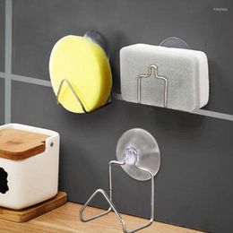 Hooks Portable Suction Cup Drain Rack Stainless Steel Cleaning Cloth Shelf Dish Drainer Sponge Holder Sink Kitchen Accessories
