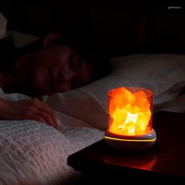 Night Lights Salt Lamp Creative Design Personalise Desktop Decoration Lamps Usb Charging Negative Ion Improve Air Quality