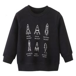 Pullover Jumping Metres Selling Boys Sweatshirts Rockets Print Cotton Children s Top Cartoon Hooded Baby Clothes Sport Shirts 221122