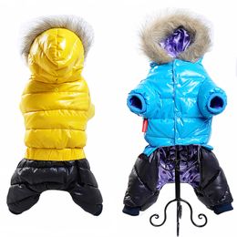 Dog Apparel Winter Clothes For Small s Waterproof Jacket Thicken Warm Puppy Pet Down Coat Fur Hooded Jumpsuit Chihuahua Clothing 221123