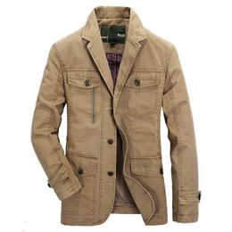 Men's Leather Faux Spring Autumn Casual Military Blazer Jackets Men Cotton Male Suit Jacket Slim Fit Business Coat Plus Size 5XL jaqueta masculina 221122