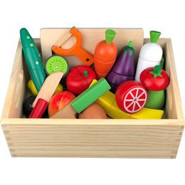 Kitchens Play Food 11 styles Wooden simulation carrot kitchen series cut fruits and vegetables barbecue children's educational play house toys 221123