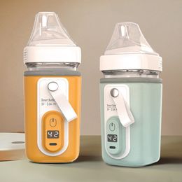 Bottle Warmers Sterilizers# USB Charging Warmer Bag Insulation Cover Heating for Warm Water Baby Portable Infant Travel Accessories 221122