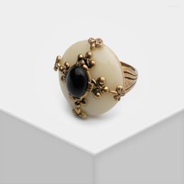 Cluster Rings Amorita Boutique Vintage White Agate Design Party Ring