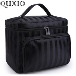 Cosmetic Bags Cases Woman Striped Pattern Organiser Makeup Folding Travel Toiletry Large Capacity Storage Beauty ZL900Z 221122