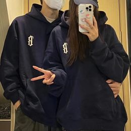 Womens Hoodies Sweatshirts American high street brand retro hooded sweater men and women autumn ins loose all match couple drape coat clothes tops 221122