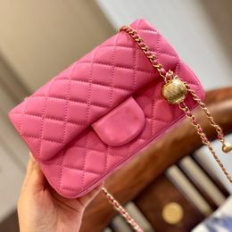 Womens Classic Mini Flap Quilted Lambskin Bags Gold Metal Hardware Matelasse  Chain Crush Ball Luxury Designer Outdoor Sacoche Cosmetic Case Handbags  17CM/20CM From Ccbag888, $17.46