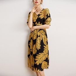 Party Dresses Women's Blouses Tops Silk Floral Printed Office Formal Casual Plus Large Size Spring Summer Sexy Femme Golden Flower