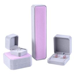 Jewellery Boxes Protable Jewellery Storage Box Set Earrings Ring Necklace Pendant Collection Organiser Square Gift Boxes Cases Drop Deli Dhugt