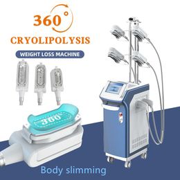 Cryolipolysis Fat Freezing 5 Cryo Handles Body Slimming Machine Cellulite Removal 360 Freeze Cooling Tech Body Sculpting WeightLoss System Beauty Equipment