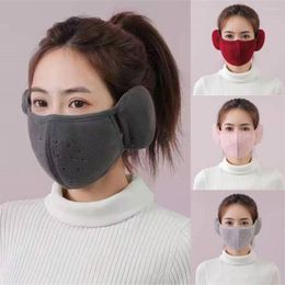 Berets Winter Cycling Windproof Earlap Cold-proof Earmuffs Ear Warmer Fleece Mouth Cover Warm Masks