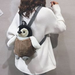 Backpacks Cute Plush Backpack For Girls Khaki Shoulder Bag Birthday Gift Soft Small 221122