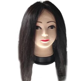 女性の粗い髪の毛のレース本物の人間の髪自然光通気性のある偽物