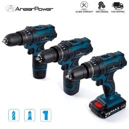 Electric Drill Style 21V 16.8V 12V Cordless Screwdriver 3 Functions Wireless Impact Mini Lithium Battery Charging Hand 221122