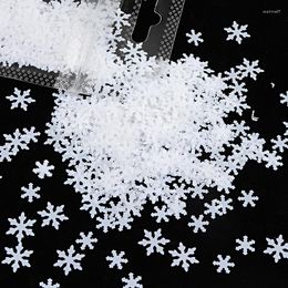Nail Art Decorations 1 Bag White Snowflakes Glitter Sequins Holographic Paillette Winter Christmas Supplies For Professionals Accessories