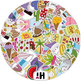 Wholesale 50Pcs Cute Kawaii Stickers Skate Accessories Vinyl Waterproof Sticker For Skateboard Laptop Luggage Phone Case Decals Party Decor