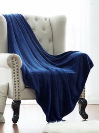 Blankets Plain Blanket Winter Soft Cosy Throw Flannel For Sofa Bedspread On Bed Home Room Decorative