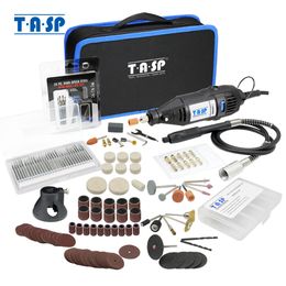 Electric Drill TASP 230V 130W Dremel Rotary Tool Set Mini Engraver Grinding Kit with Accessories Power Tools for Craft Projects 221122